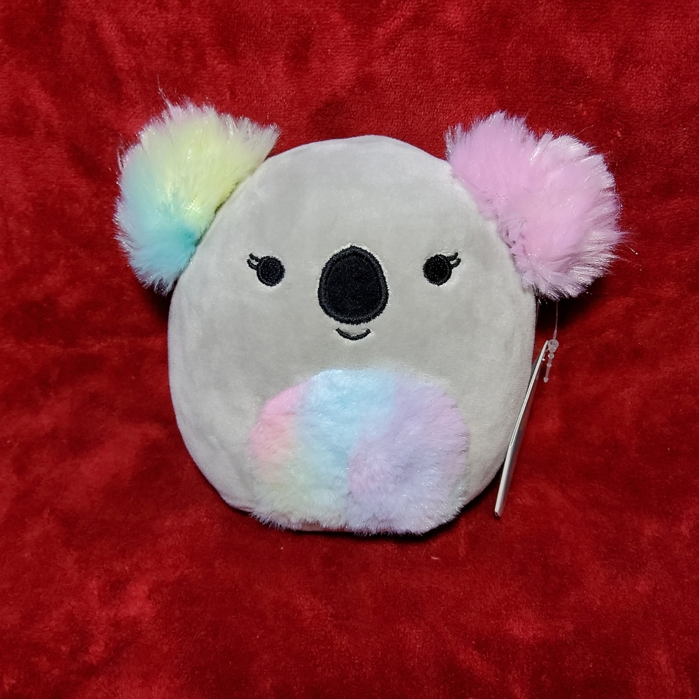 Squishmallows Kelina The Gray & Rainbow Koala Plush Mini 5” Rare NWT